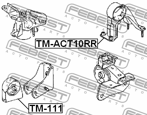 Подушка двигателя задняя TM-ACT10RR FEBEST