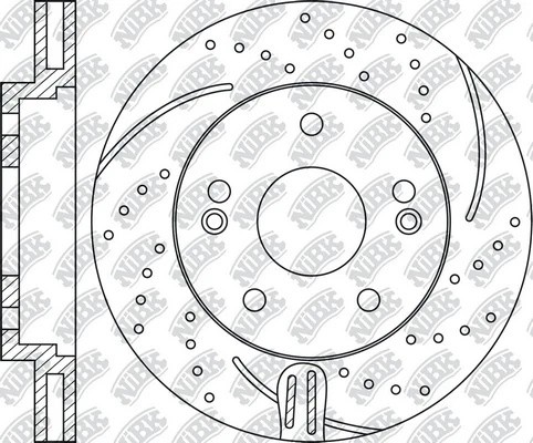 Диск тормозной HYUNDAI i30 (07-) KIA Ceed (06-) (R15) передний (1шт.) NIBK RN1412DSET NIBK