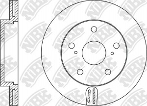 Диск тормозной передний TOYOTA AURIS (Японская сборка) 1.4/1.6 07- RN1238 RN1238 NIBK