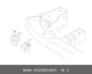 Сигнал звуковой MAN TGA,TGX,TGS высокий тон (24V 510Hz) OE 81253016091 MAN