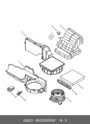 Фильтр воздушный GEELY Coolray SX-11 (20-) кондиционера OE 8025530000 GEELY