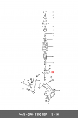 VW POLO RUS/SKODA RAPID левый=правый 6R0 413 031 BF VAG