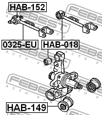 Сайлентблок HAB-149 HAB-149 FEBEST