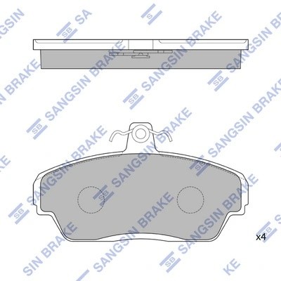 Тормозные колодки дисковые SP1200 SP1200 SANGSIN
