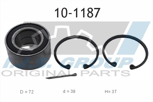 к-кт подшипника ступ.пер.!\Opel Astra/Kadett <01 101187 IJS GROUP