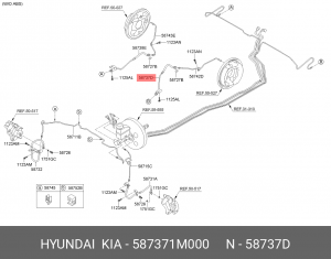 ШЛАНГ РЕЗИНОВЫЙ 587371M000 HYUNDAI KIA