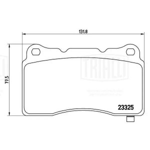 Колодки торм. для а/м Mitsubishi Lancer Evo 98- диск. перед. PF4300 PF 4300 TRIALLI