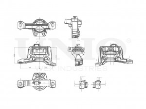 Опора двигателя правая RMP-15038 UNIO