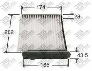 Фильтр салонный  MITSUBISHI LANCER 1,2 2008 -   NISSAN TIIDA 1,6 2007 - 2012 AC2 AC208J JS ASAKASHI