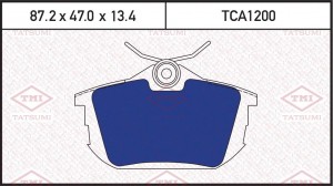 колодки дисковые з.!\ Volvo S40/V40 all 95-03, Proton Waja/Impian 1.6 00> TCA1200 TATSUMI