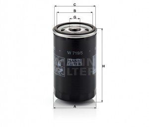 Фильтр масляный VW AUDI (-94) MANN W7195 MANN FILTER