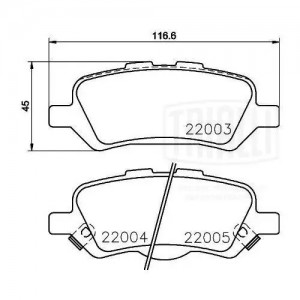 Колодки торм. Toyota Venza (08-) диск. зад. (PF 4118) PF 4118 TRIALLI