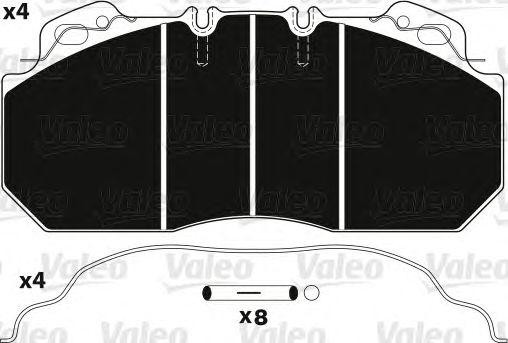 Колодки тормозные 29090 249.6*114.2*28 882225 VALEO PHC