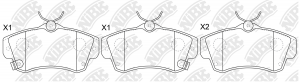 Колодки тормозные CHRYSLER Cruiser передние (4шт.) NIBK PN0154 NIBK