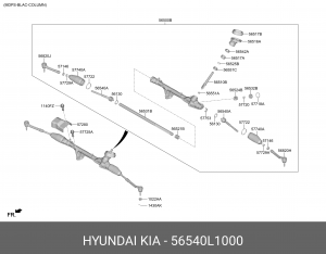 Тяга рулевая KIA Cerato (13-) левая/правая (1шт.) OE 56540-L1000 HYUNDAI KIA