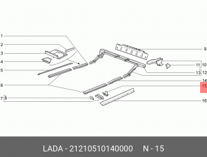 Кронштейн ВАЗ-2121,21213 домкрата передний АвтоВАЗ 21210510140000 LADA VAZ