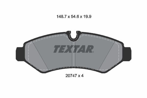 Колодки тормозные MERCEDES Sprinter задние (4шт.) TEXTAR 2074701 TEXTAR