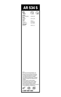 БЕСКАРКАСНЫЕ 530/380 ММ 3 397 007 503 BOSCH