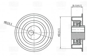Ролик ГРМ для а/м Mitsubishi Galant (87-) 2.0i (натяж.) (CM 6147) CM 6147 TRIALLI