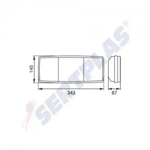 0029LSB Фонарь задний габаритный 0029 БКЖ++ 0029LSB SERTPLAS