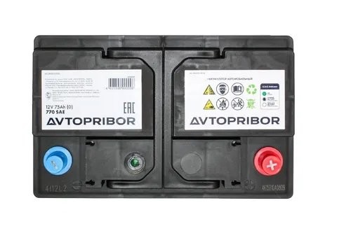 аккумуляторная батарея! 75Ah 770А +справа 278x175x190 B0750AVT AVTOPRIBOR