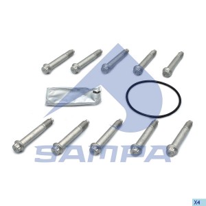 Болт SAF крепления диска тормозного (M12x1.5x75) (комплект 10шт.,смазка,уплотнен 075.618 SAMPA