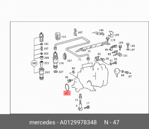 кольцо уплотнительное ТНВД !75X81X3 \Omn MB Sprinter OM602 A  0129978348 MERCEDES BENZ