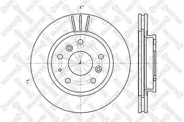 диск тормозной передний!\ Mazda 626 1.8/2.0/2.2 87>, Chery 6020-3220V-SX STELLOX