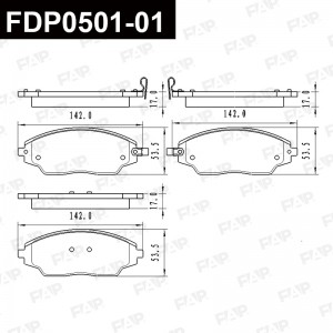 Тормозные колодки дисковые смесь CERAMIC FDP0501-01 FDP0501-01 FAP