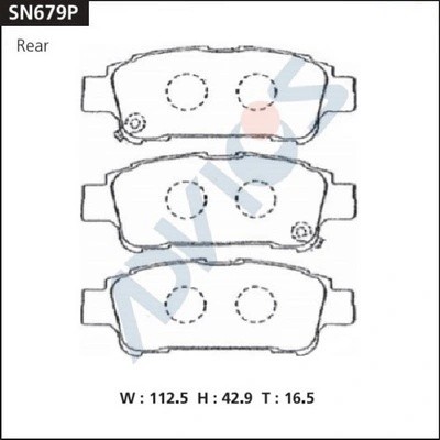 Дисковые тормозные колодки ADVICS SN679P SN679P ADVICS