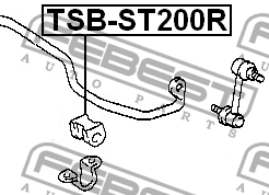 Втулка стабилизатора TOYOTA CARINA ED ST20 1993.09-1998.04 TSB-ST200R TSB-ST200R FEBEST