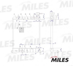 Радиатор (механическая сборка) HYUNDAI ACCENT 1.5/1.6 00-) (NISSENS 67022) ACRM0 ACRM007 MILES
