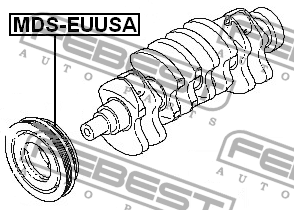 шкив коленвала !\ Mitsubishi Grandis/Galant 96-03 MDS-EUUSA FEBEST