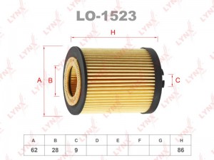 Фильтр масляный подходит для OPEL Astra G 1.2-1.4 00-05/H 1.2-1.4 04/Corsa B 1.0 LO-1523 LYNXAUTO