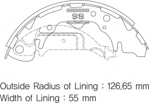 Колодки тормозные KIA Carnival (05-) задние барабанные (4шт.) SANGSIN SA126 SANGSIN