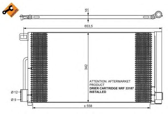 FIAT GRANDE PUNTO/ OPEL CORSA D 570x350x12 35777 NRF