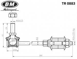 Стойка стабилизатора задняя TR0883 TR0883 BM MOTORSPORT
