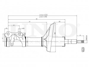 Амортизатор газовый передней подвески SAB-10724 UNIO