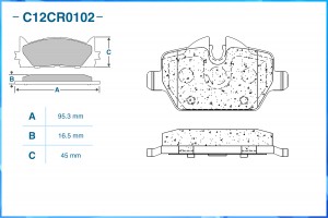 Тормозные колодки задние Low Metallic C12CR0102 C12CR0102 CWORKS