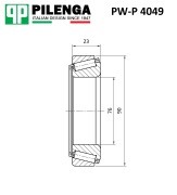 Подшипник ступицы задней (Комплект) FORD Transit 2000- PW-P4049 PWP4049 PILENGA