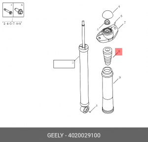 ПОДУШКА ЗАДНЕГО АМОР GEELY 4020029100 GEELY
