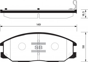 Колодки тормозные HYUNDAI H-1/SANTA FE/TRAJET/SSANGYONG REXTON 01- передние SP11 SP1171 SANGSIN