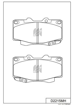 Колодки тормозные дисковые пер. Toyota Hilux 2.5D 01- D2215MH D2215MH MK KASHIYAMA