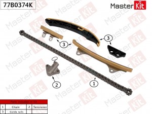 Комплект цепи ГРМ HYUNDAI/KIA G4LD 77B0374K 77B0374K MASTER KIT