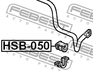втулка стабилизатора переднего центральная! d25.4\ Honda Accord CG/CH 1.6i 98> HSB-050 FEBEST
