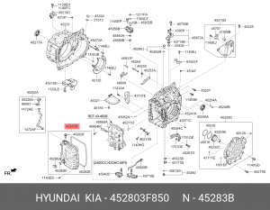 Поддон масляный АКПП HYUNDAI Santa Fe (18-) KIA Sorento (18-) OE 452803F850 HYUNDAI KIA