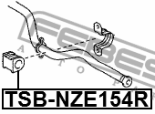 Втулка стабилизатора задняя D23 TOYOTA BLADE AZE154 4WD 2006-2012 TSB-NZE154R TSB-NZE154R FEBEST