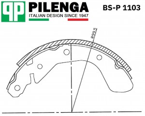 Колодки тормозные барабанные CHEVROLET Aveo (05-) BS-P1103 BSP1103 PILENGA