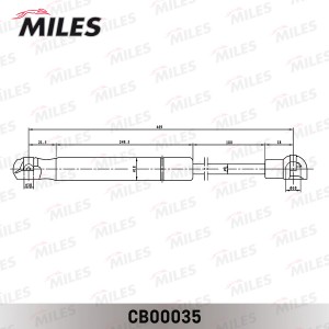 Упор газовый крышки багажника VOLVO XC90 02- CB00035 CB00035 MILES