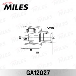 ШРУС внутренний правый FORD MONDEO 00-07 GA12027 GA12027 MILES